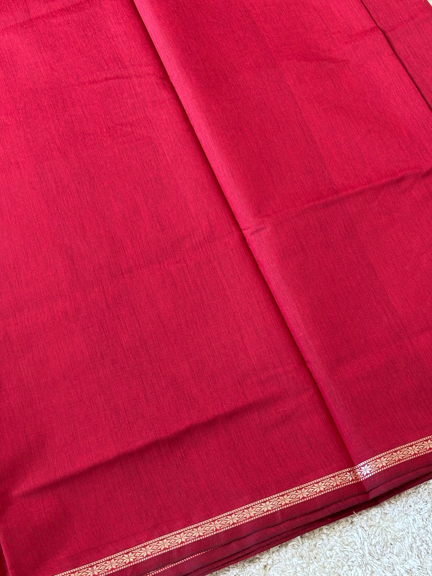Maheshwari Cotton : Red - TN049