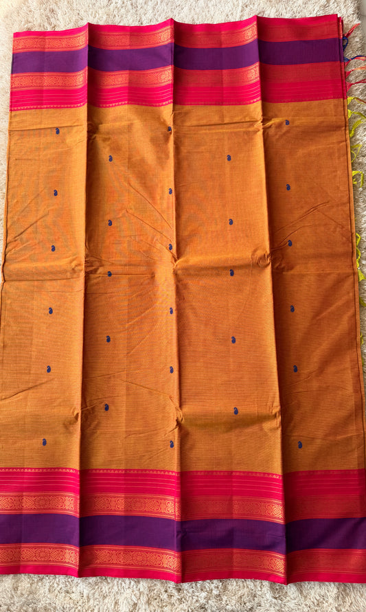 Mustard with Pink & Purple Border - TN056
