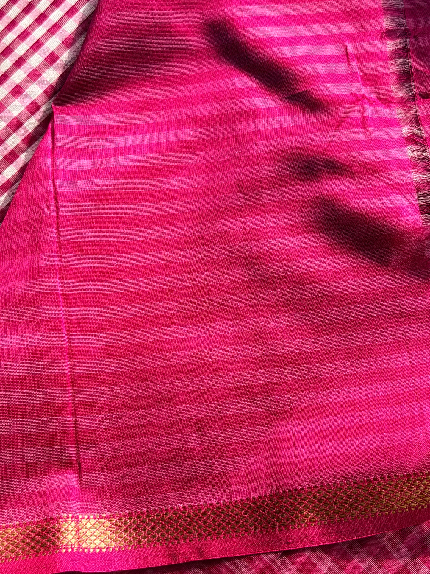 Handloom Maheshwari Pink - TN342