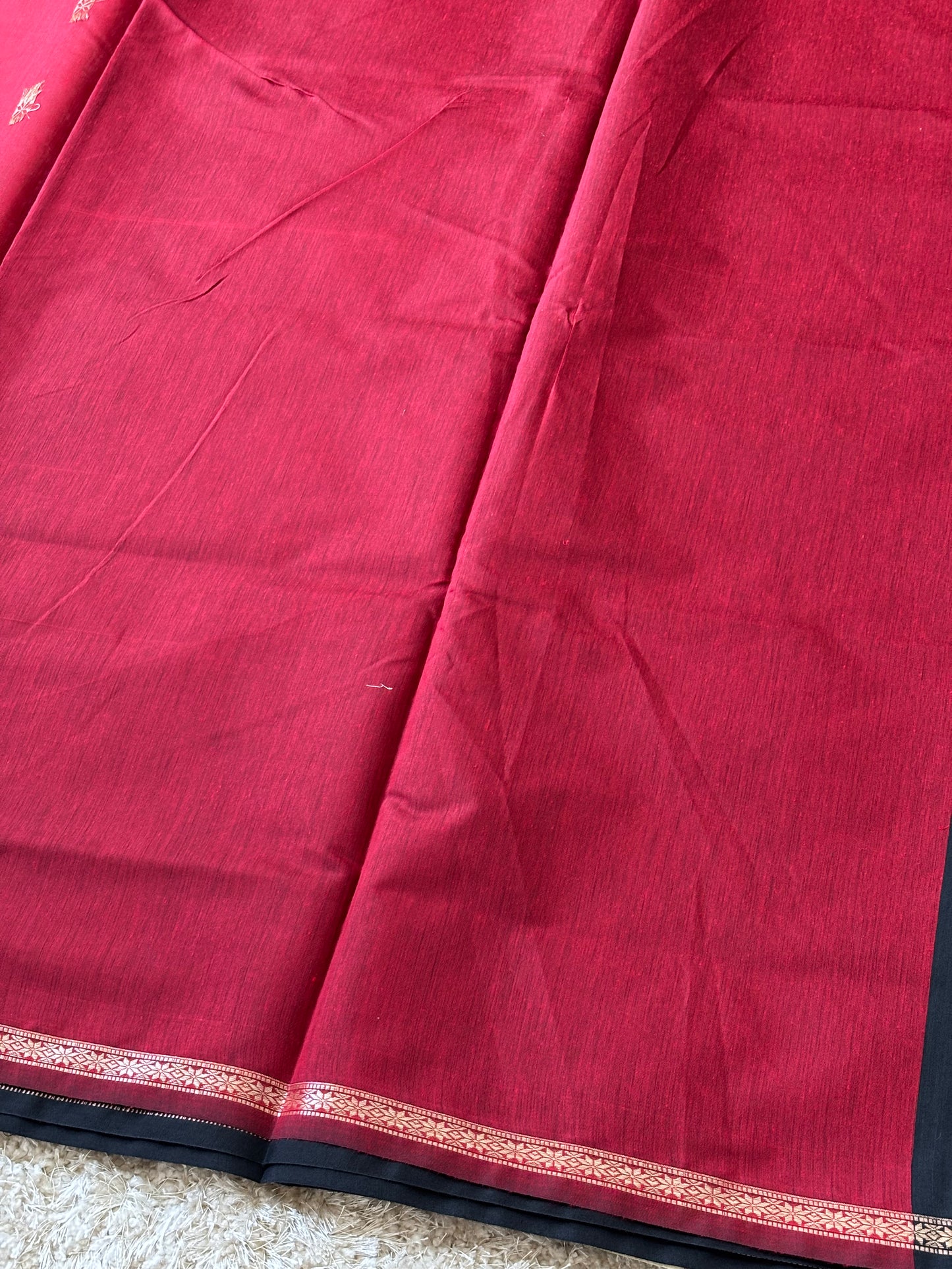 Maheshwari cotton : Red & Black - TN048