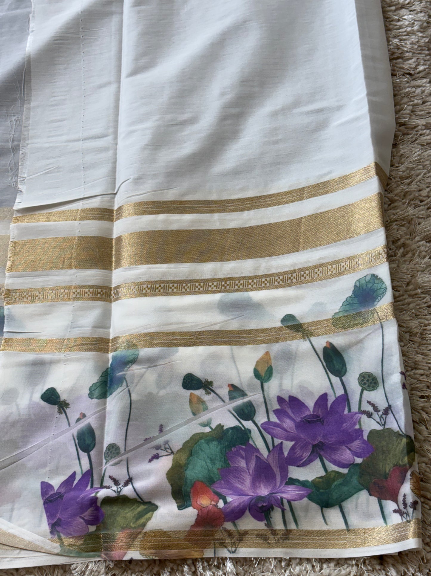 Semi Mysore Crepe Silk : Deep Violet - TN074