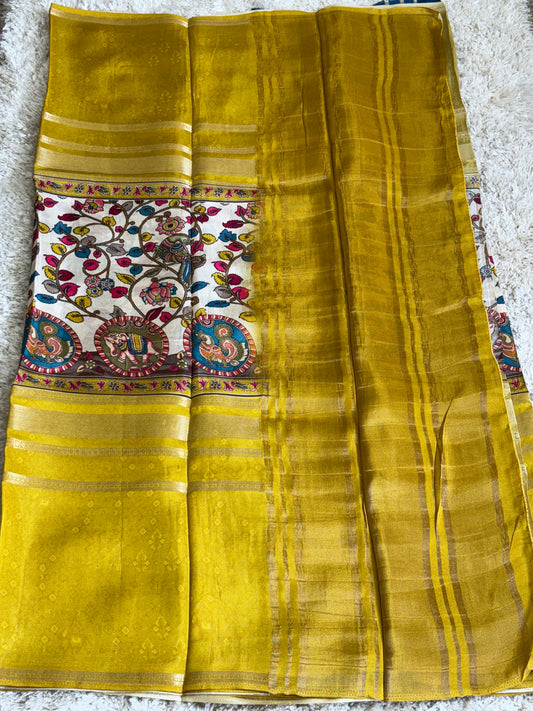 Digital Print Crepe Silk : Yellow - TN094