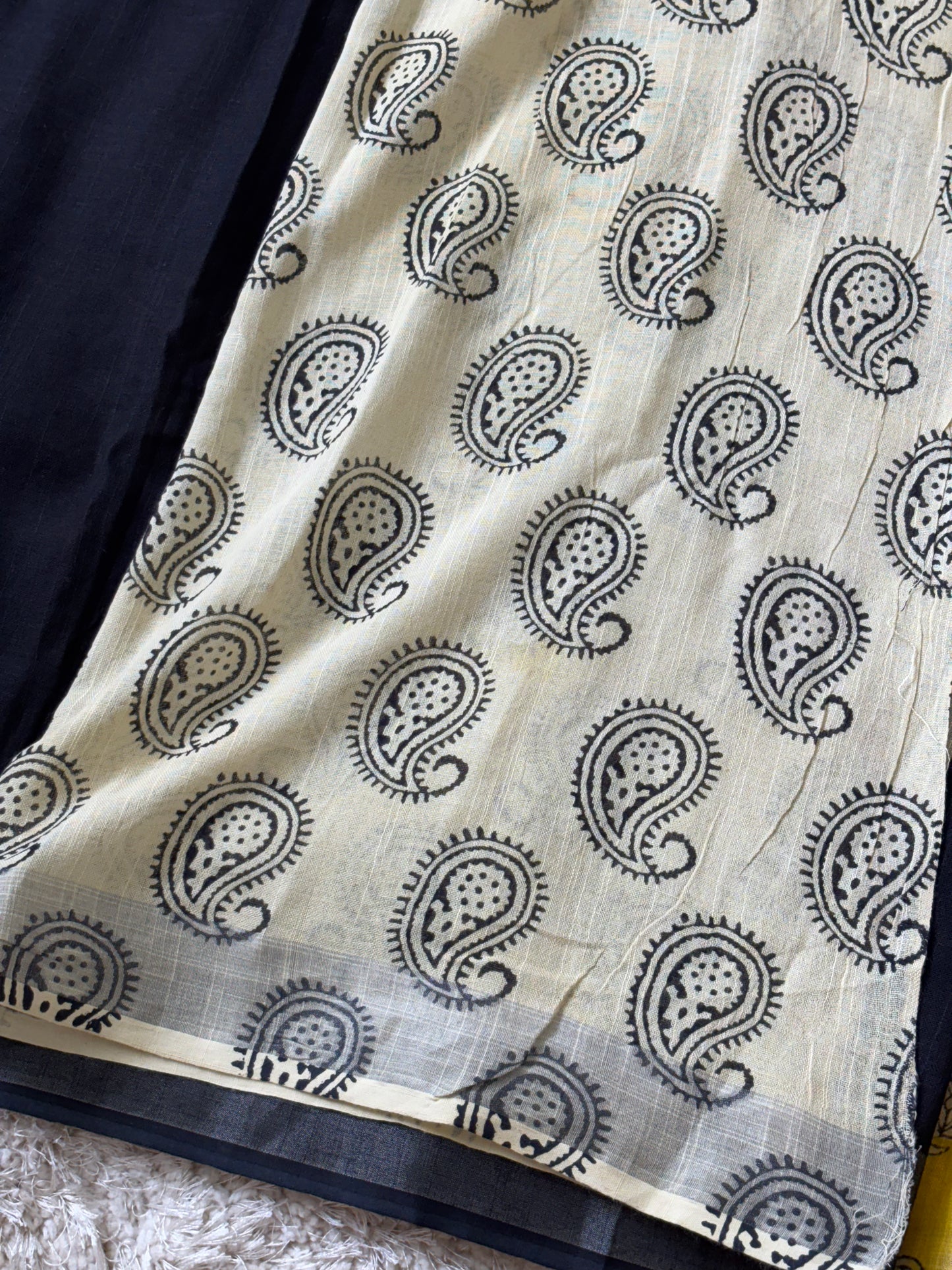 Linen Cotton : Black - TN104