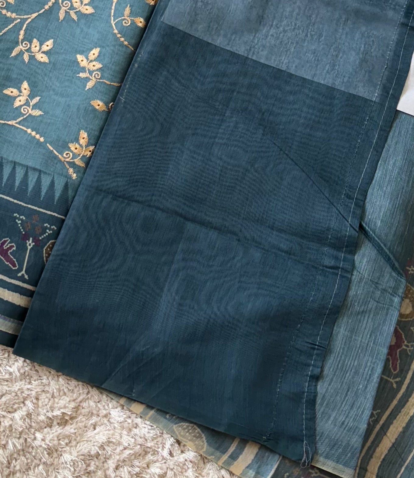 Soft Chanderi : Teal - TN113