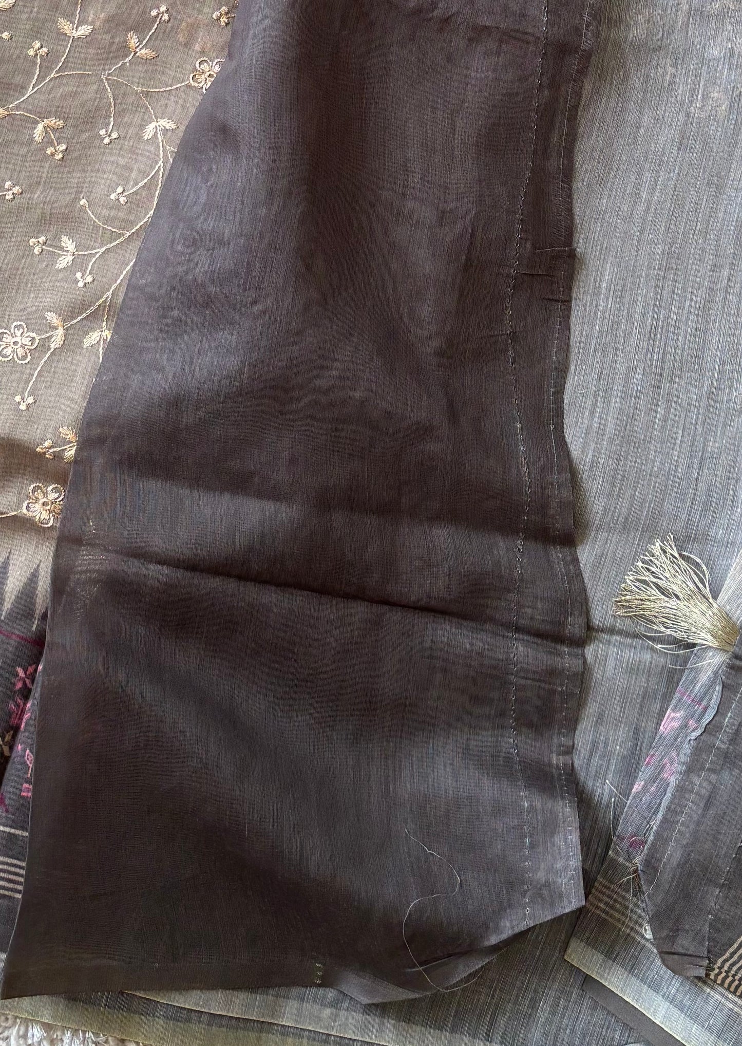 Soft Chanderi : Grey - TN114