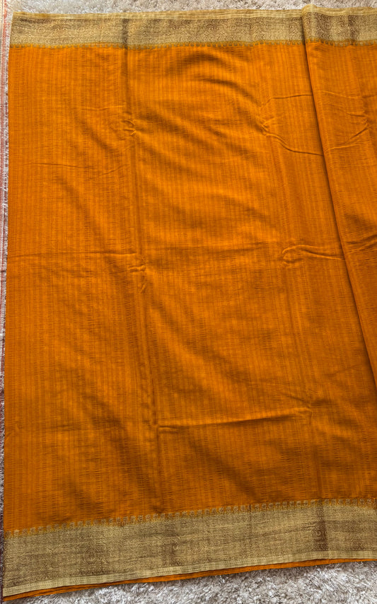 Crepe Tussar Georgette : Mustard - TN144