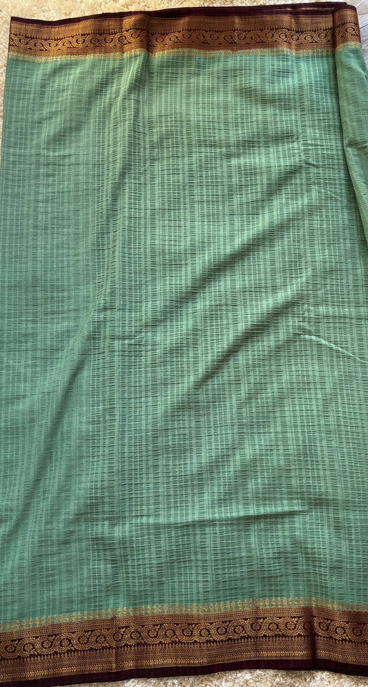 Crepe Tussar Georgette : Green - TN147