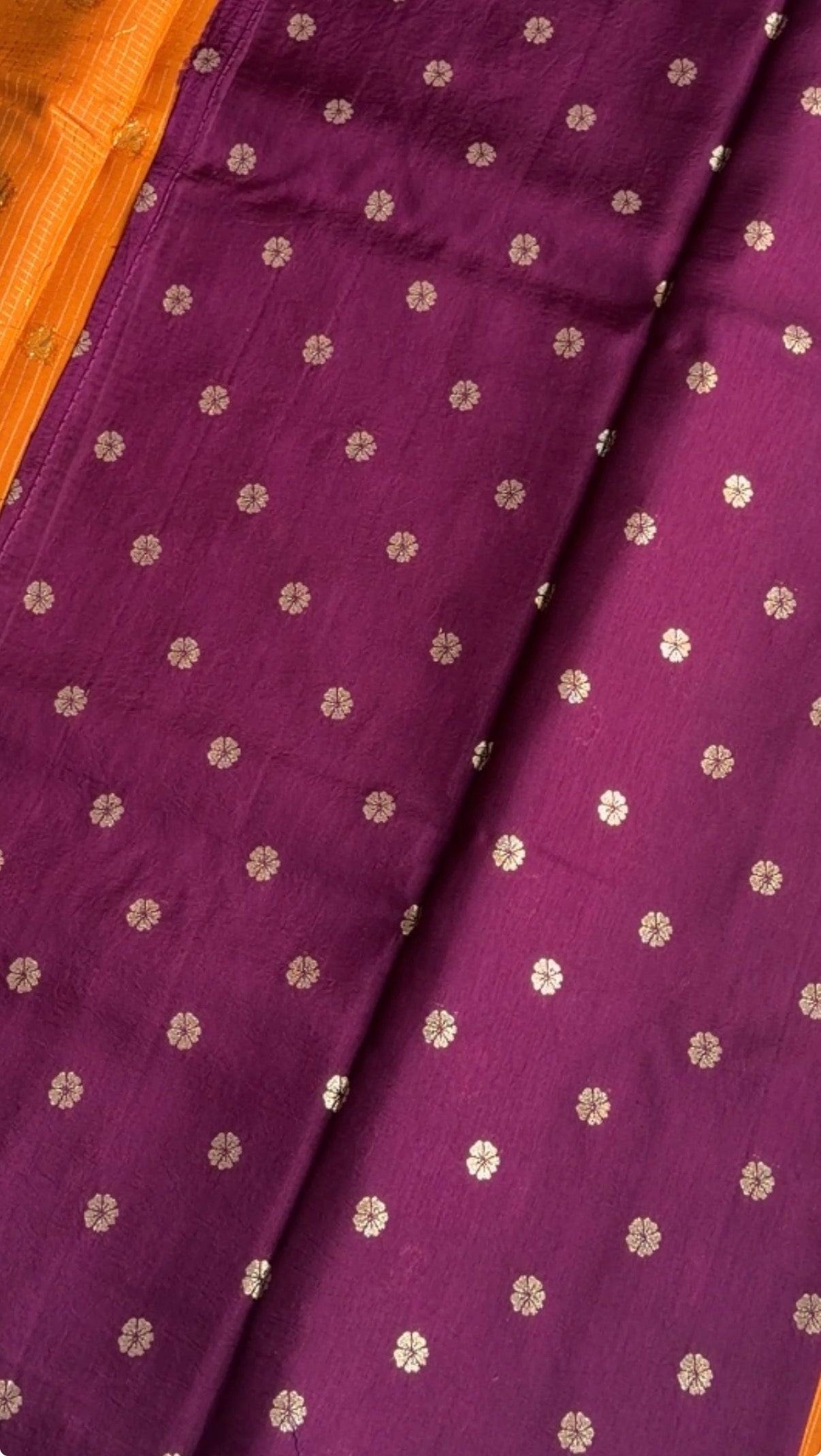 Art Silk Checks (Mustard with magenta) - TN397