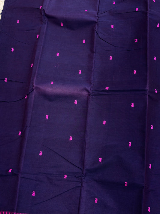 (Weaving & Dyeing Mistake Sarees) Navy Blue - TN255