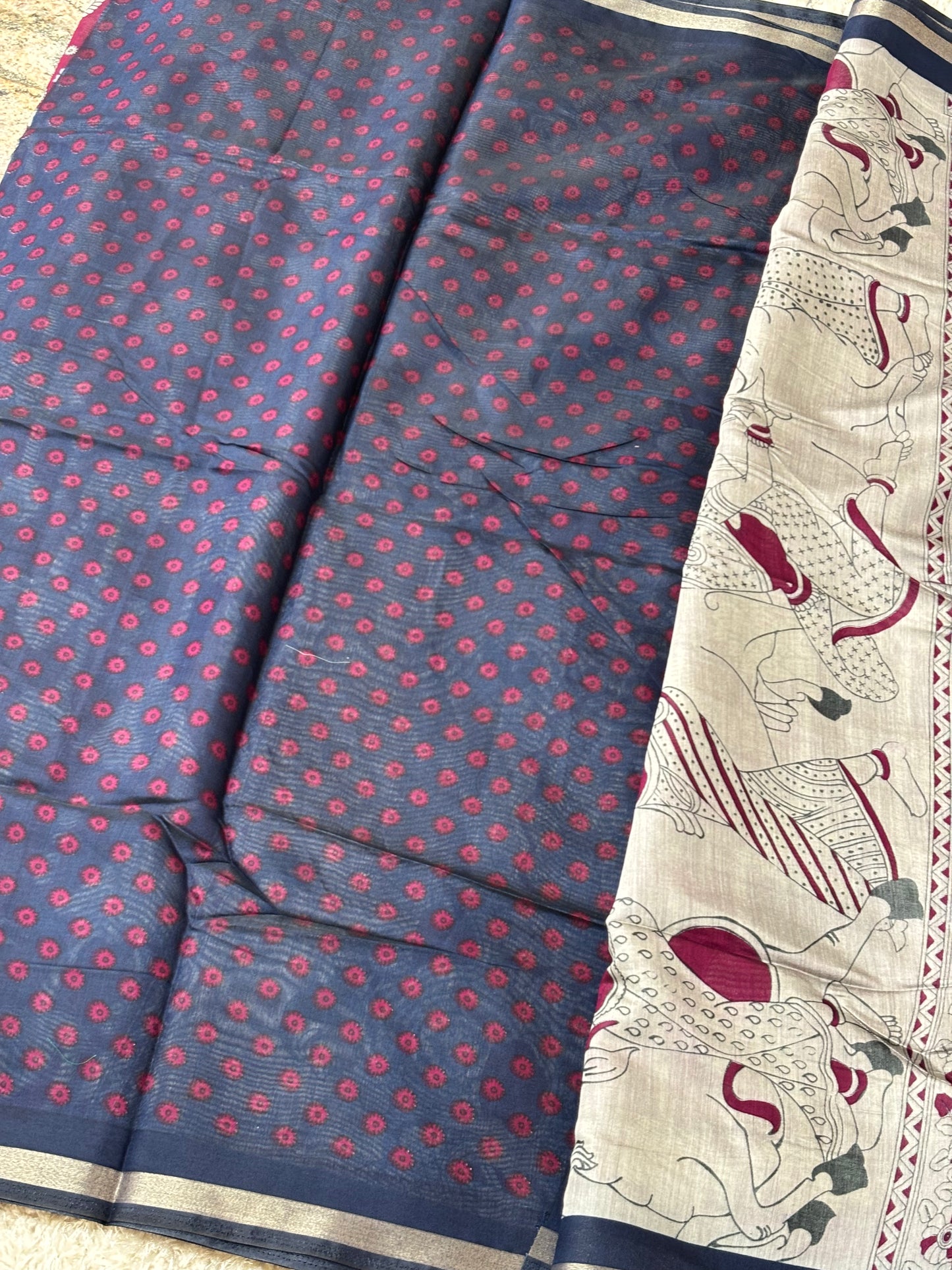 Soft cotton with silk blend : Magenta - TN040