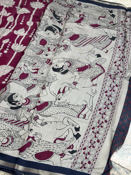 Soft cotton with silk blend : Magenta - TN040