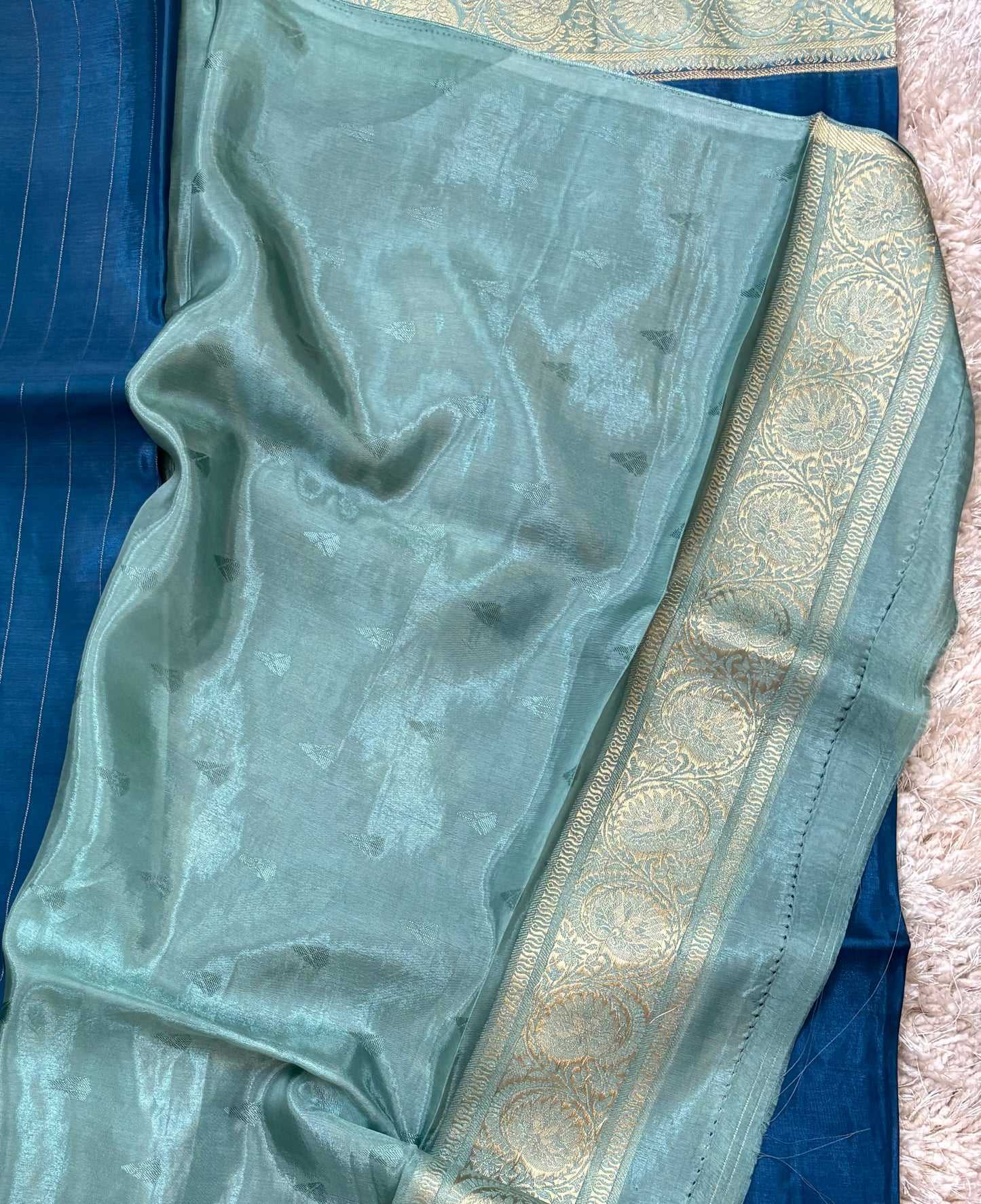 BANARASI SILK : TEAL BLUE - TN005