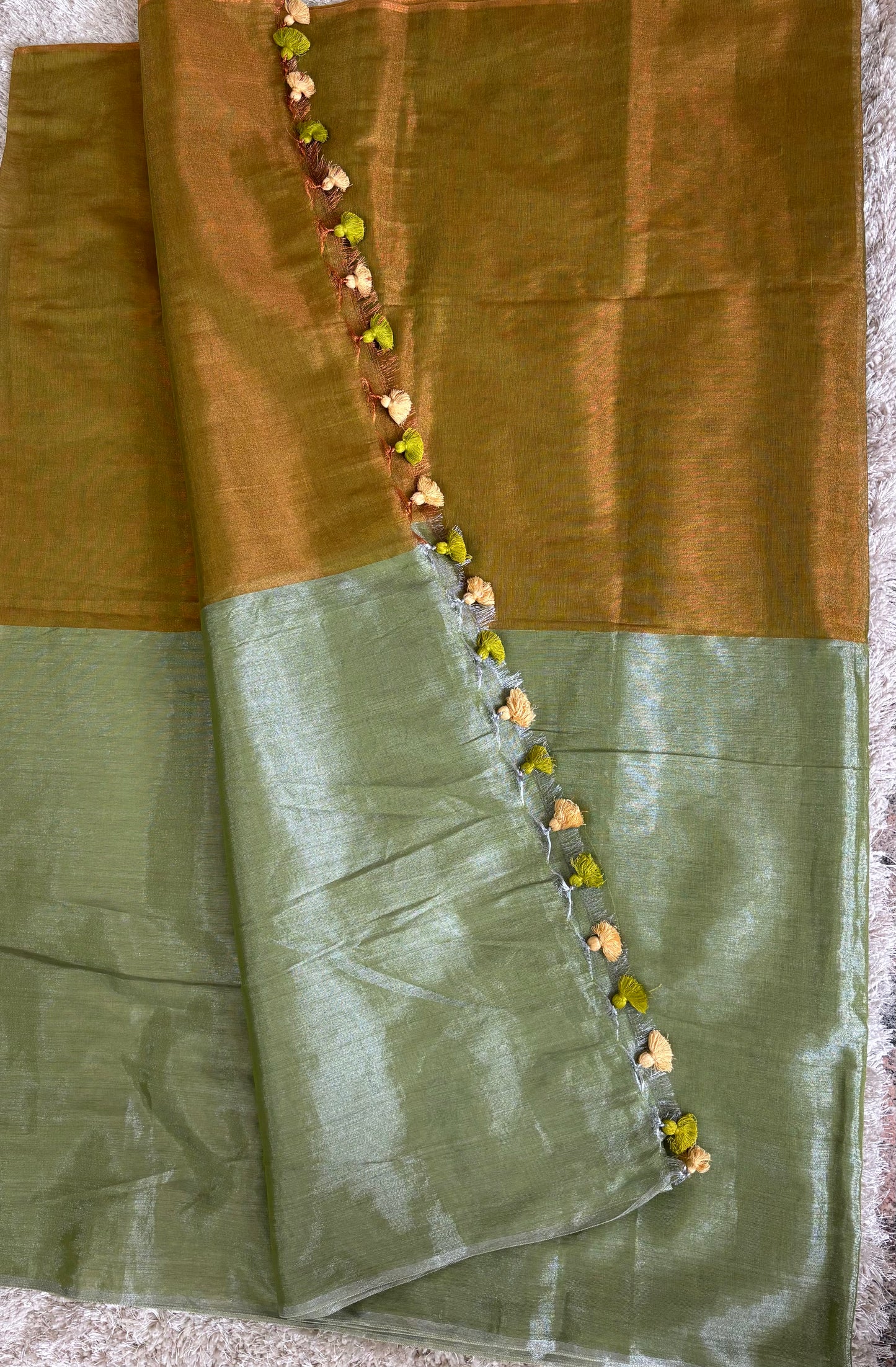 Dual Tone Tissue Saree - TN015