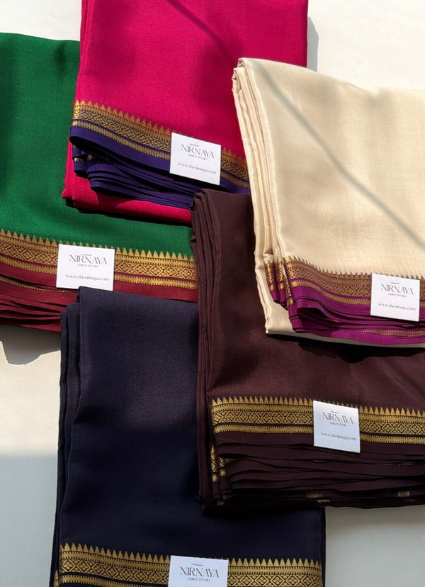 Pure Crepe Mysore Silk Saree