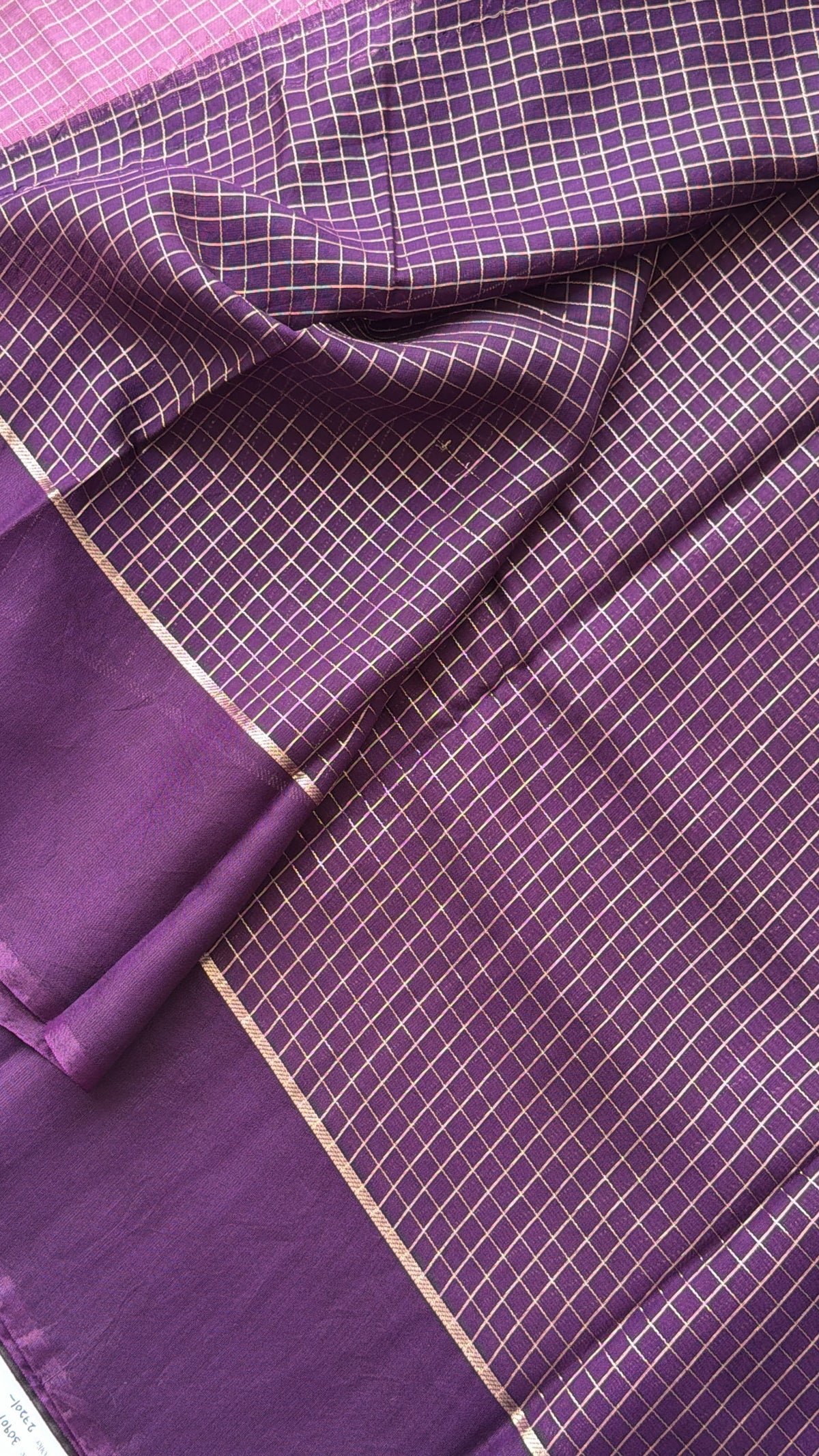 Art silk checks (Pink) - TN415