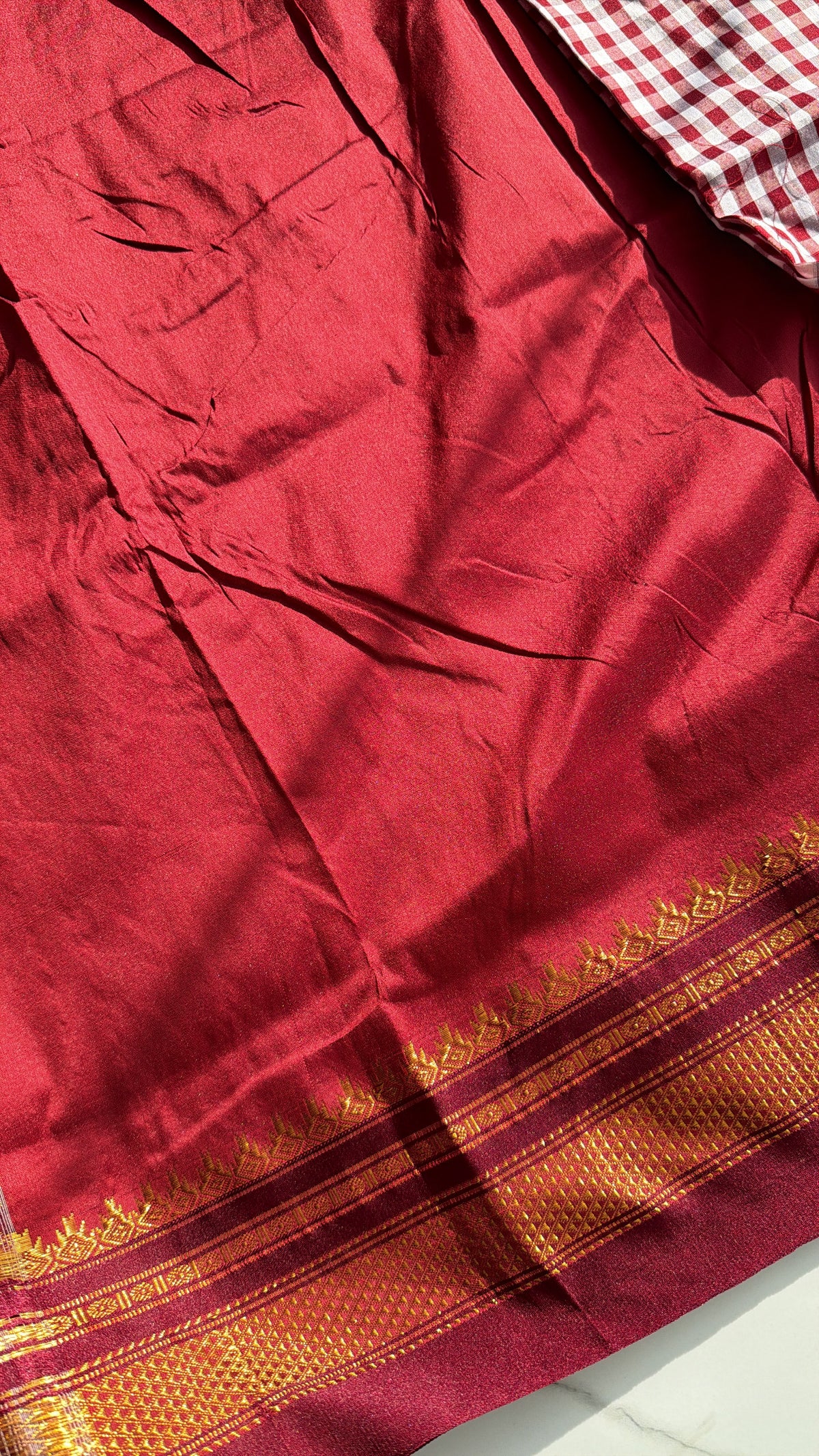 Maroon Ilkal Saree - TN439