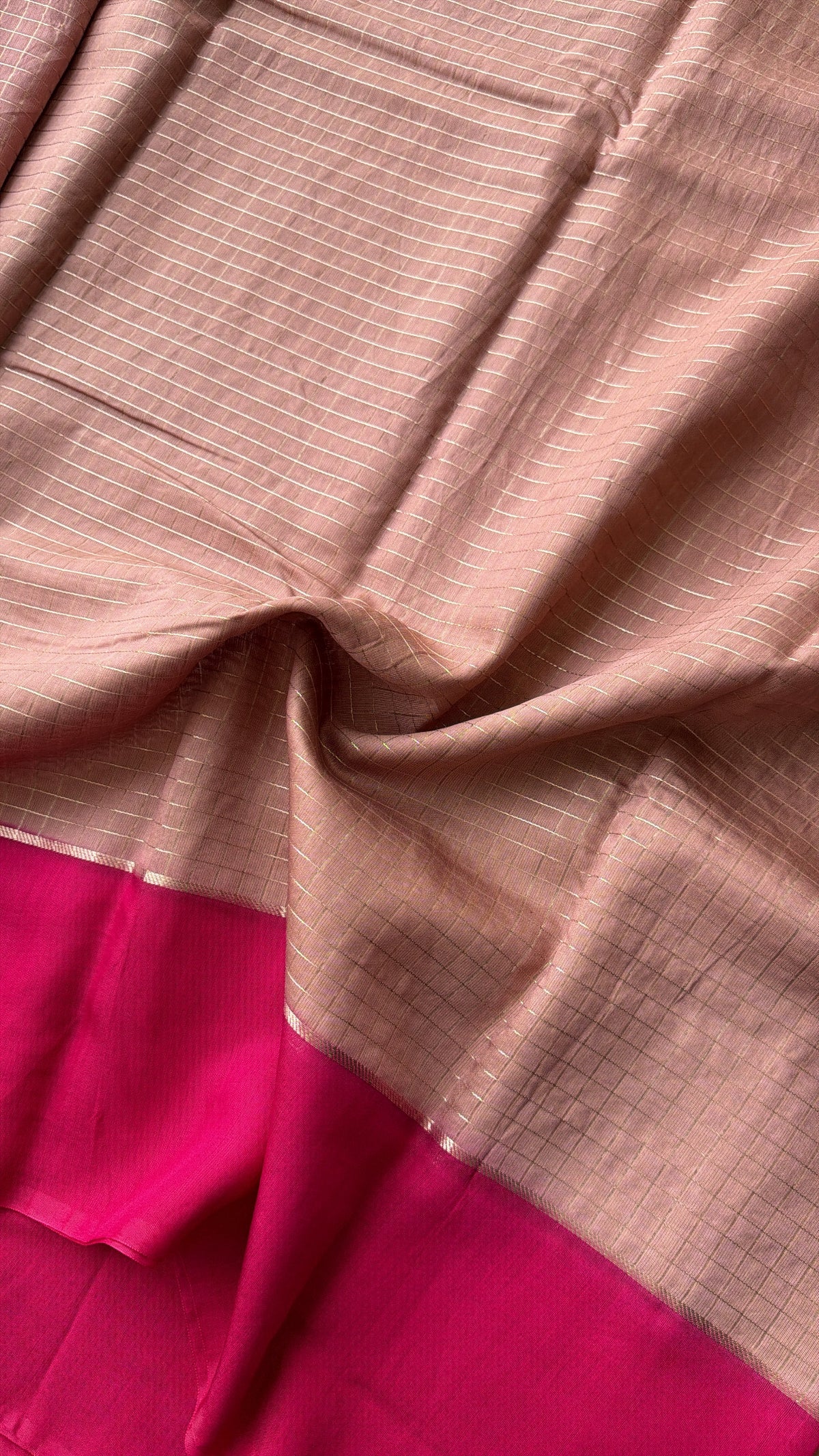 Art silk checks (Dusty Rose Pink) - TN417