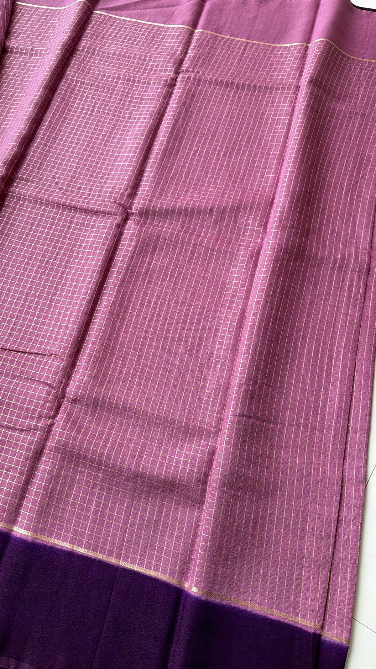 Art silk checks (Pink) - TN415