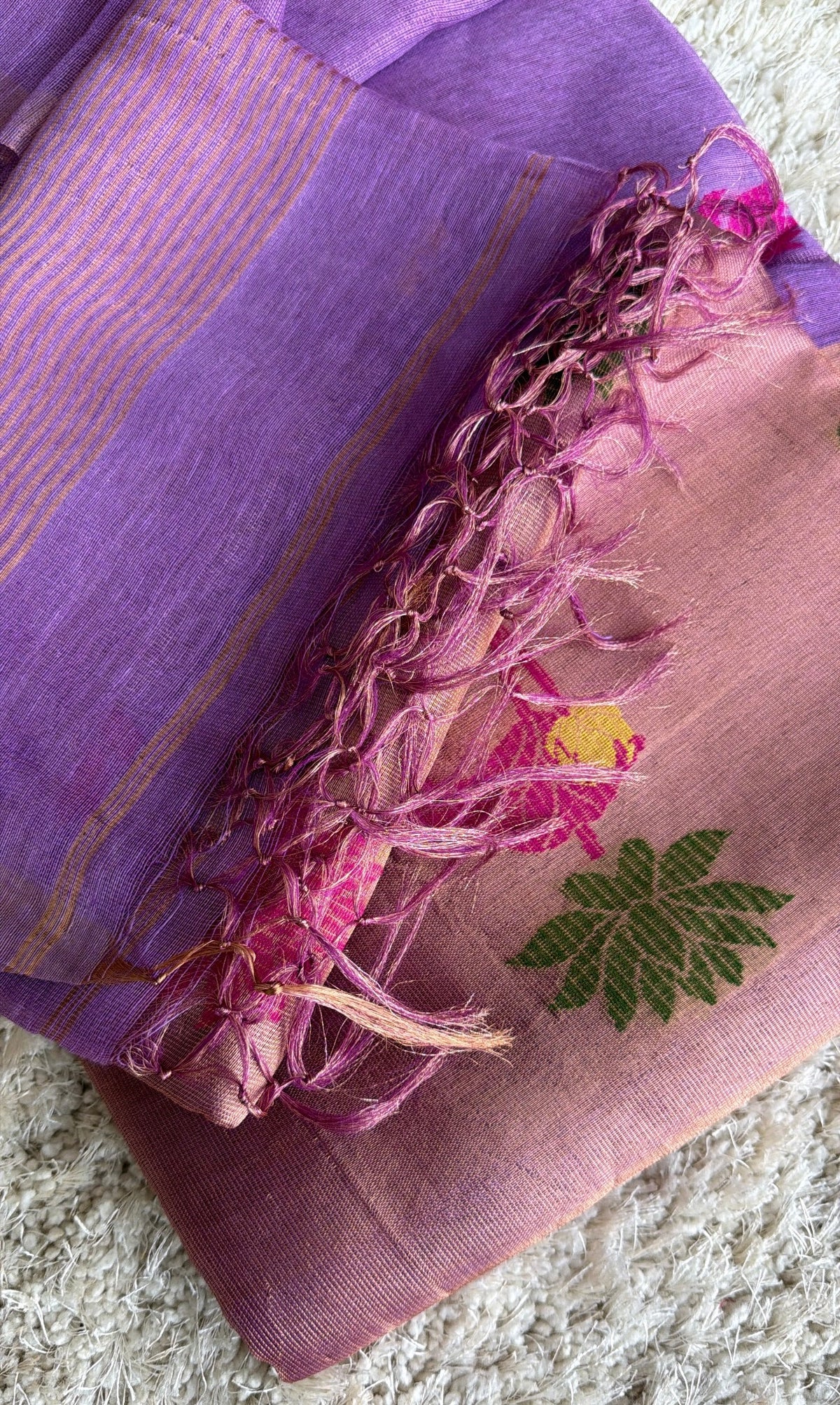 Silk Linen Jamdhani (lavender) - TN420