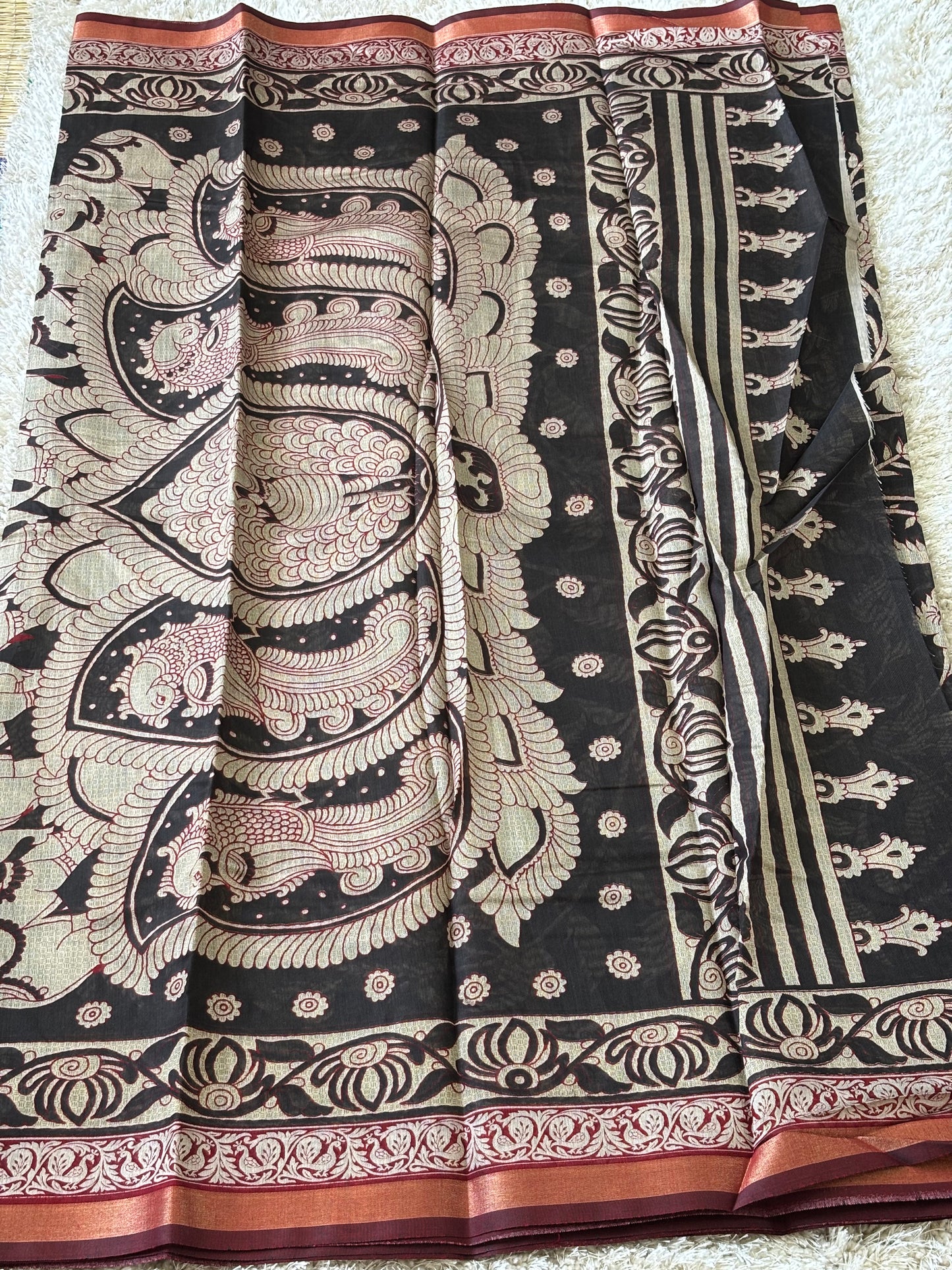 Mashru Silk : Black - TN031