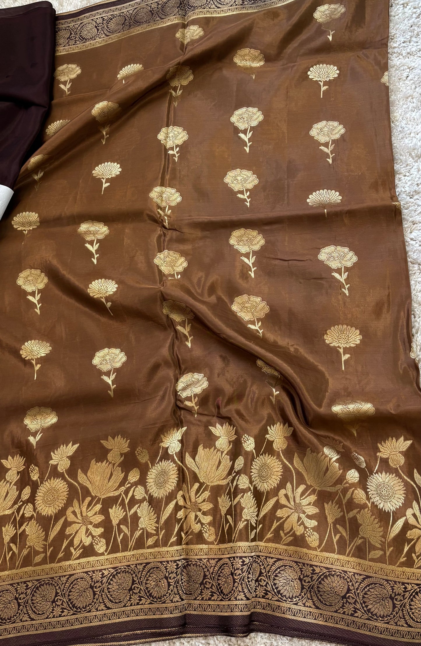 BANARASI SILK : BROWN - TN002