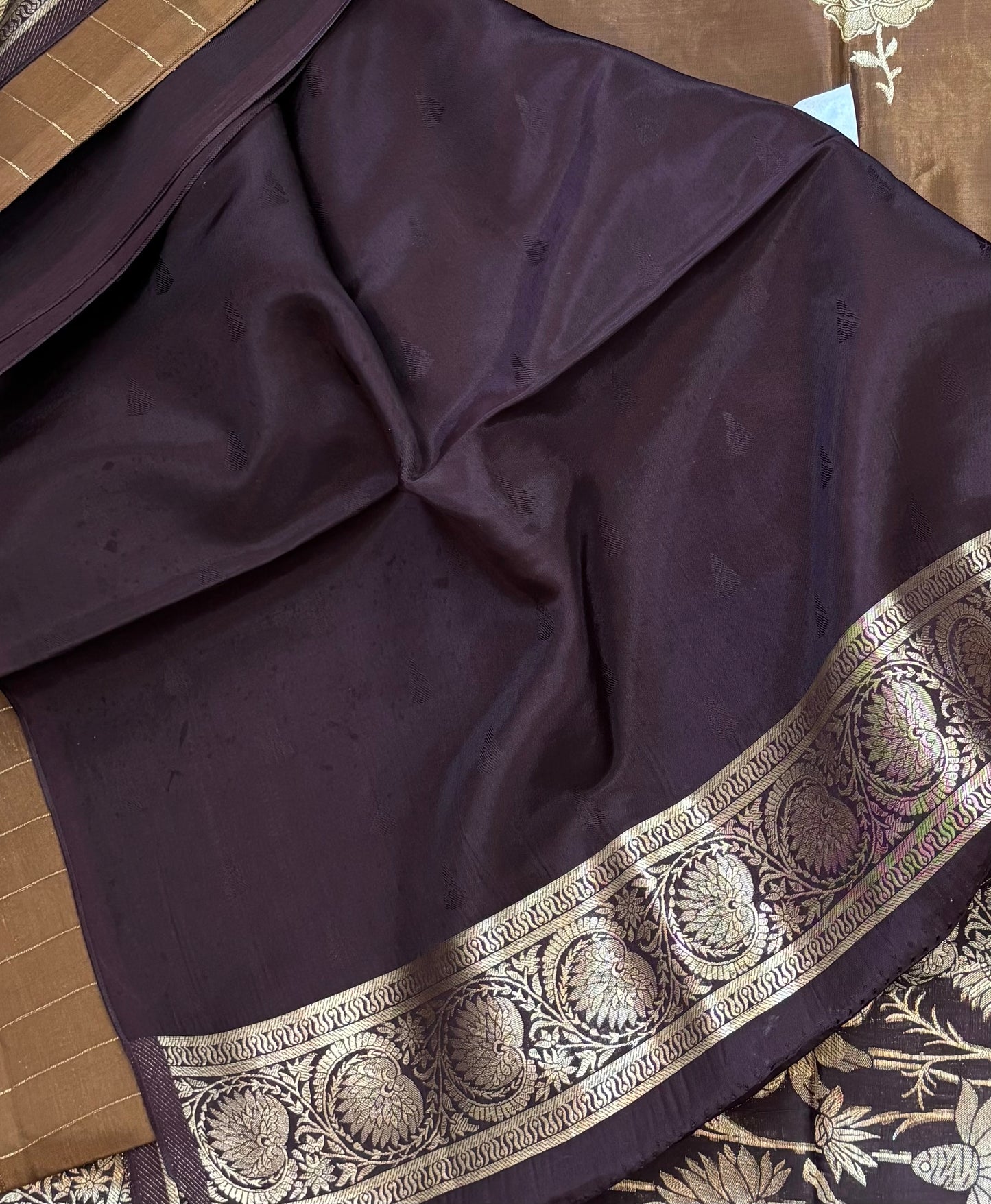 BANARASI SILK : BROWN - TN002