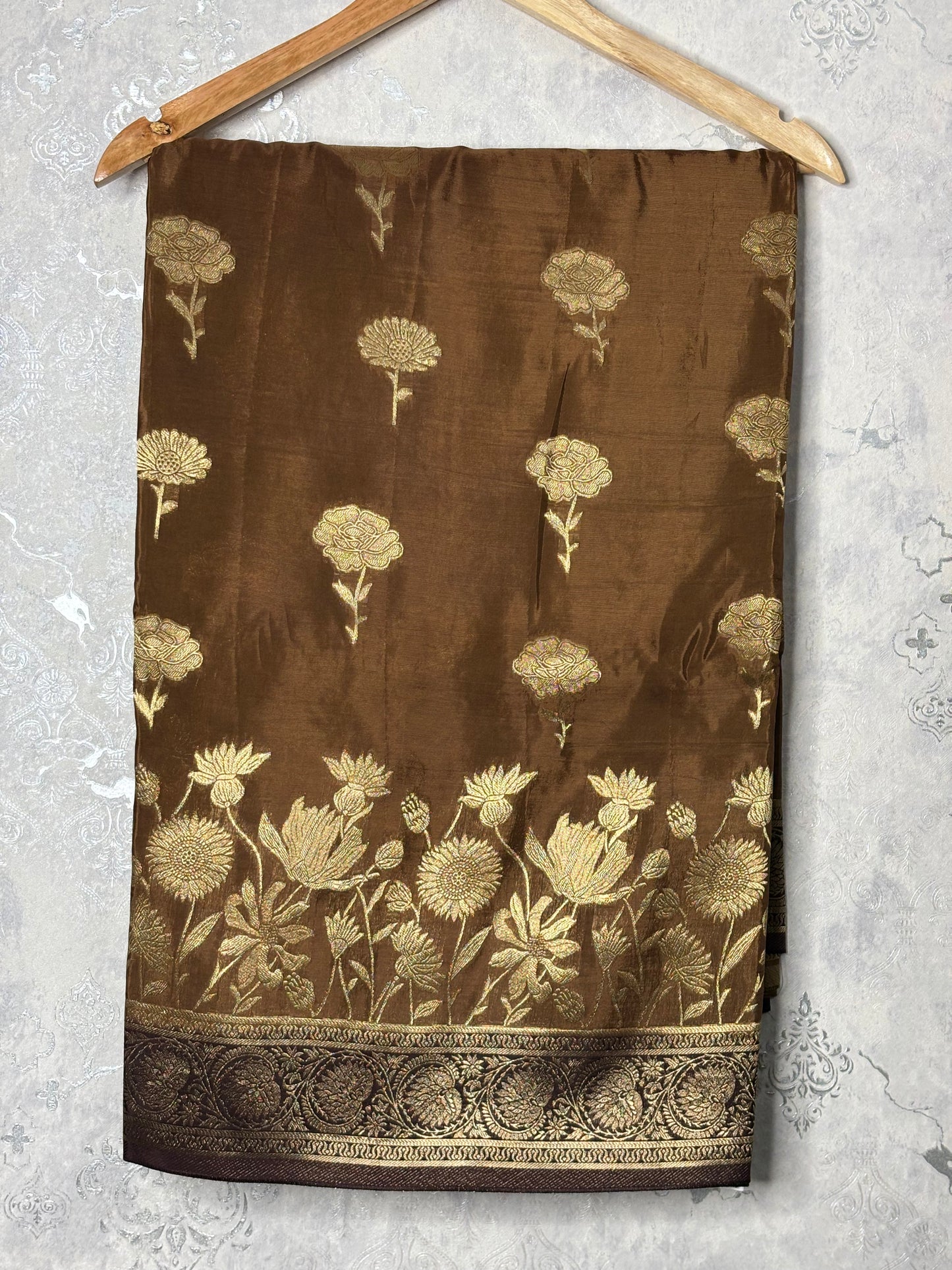 BANARASI SILK : BROWN - TN002