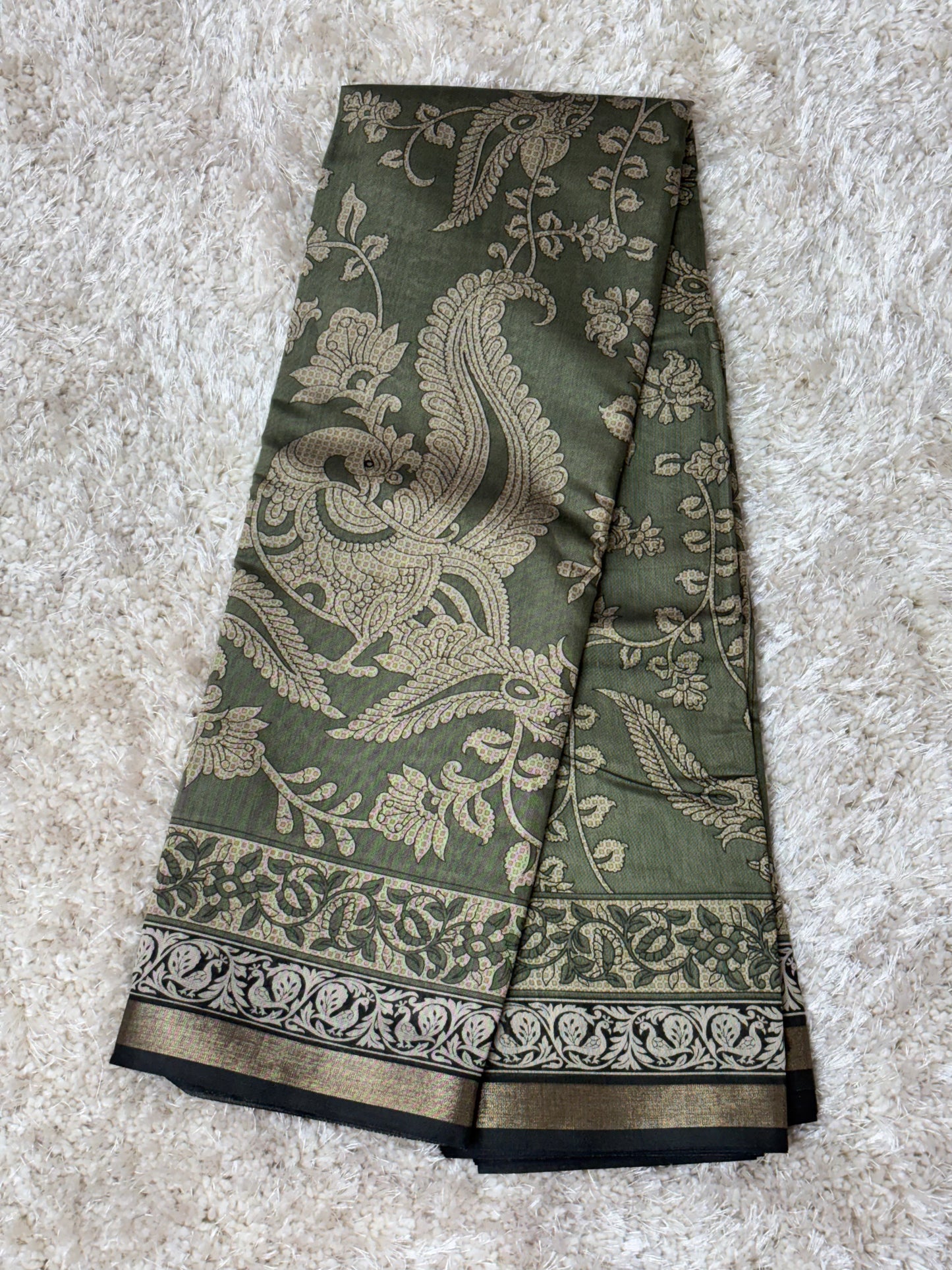Mashru Silk : Green - TN034