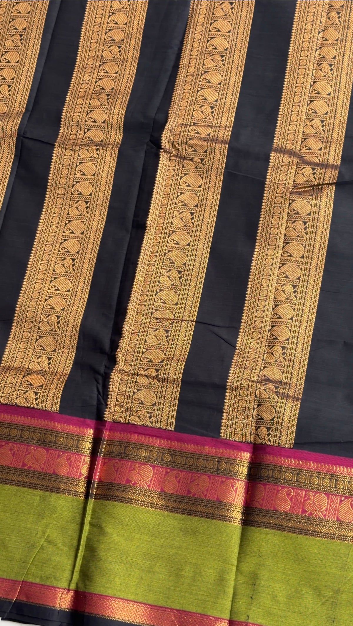 Black 120 count kanchi cotton - TN433