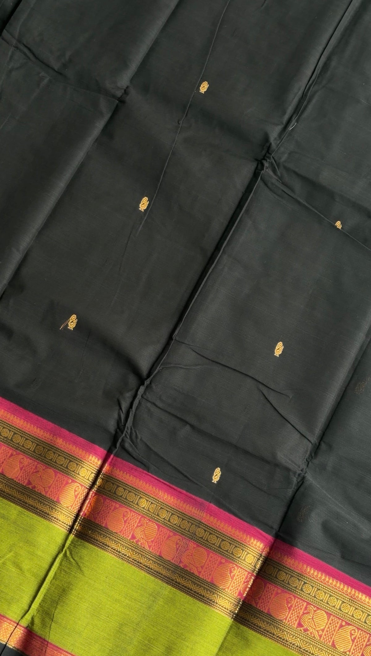 Black 120 count kanchi cotton - TN433
