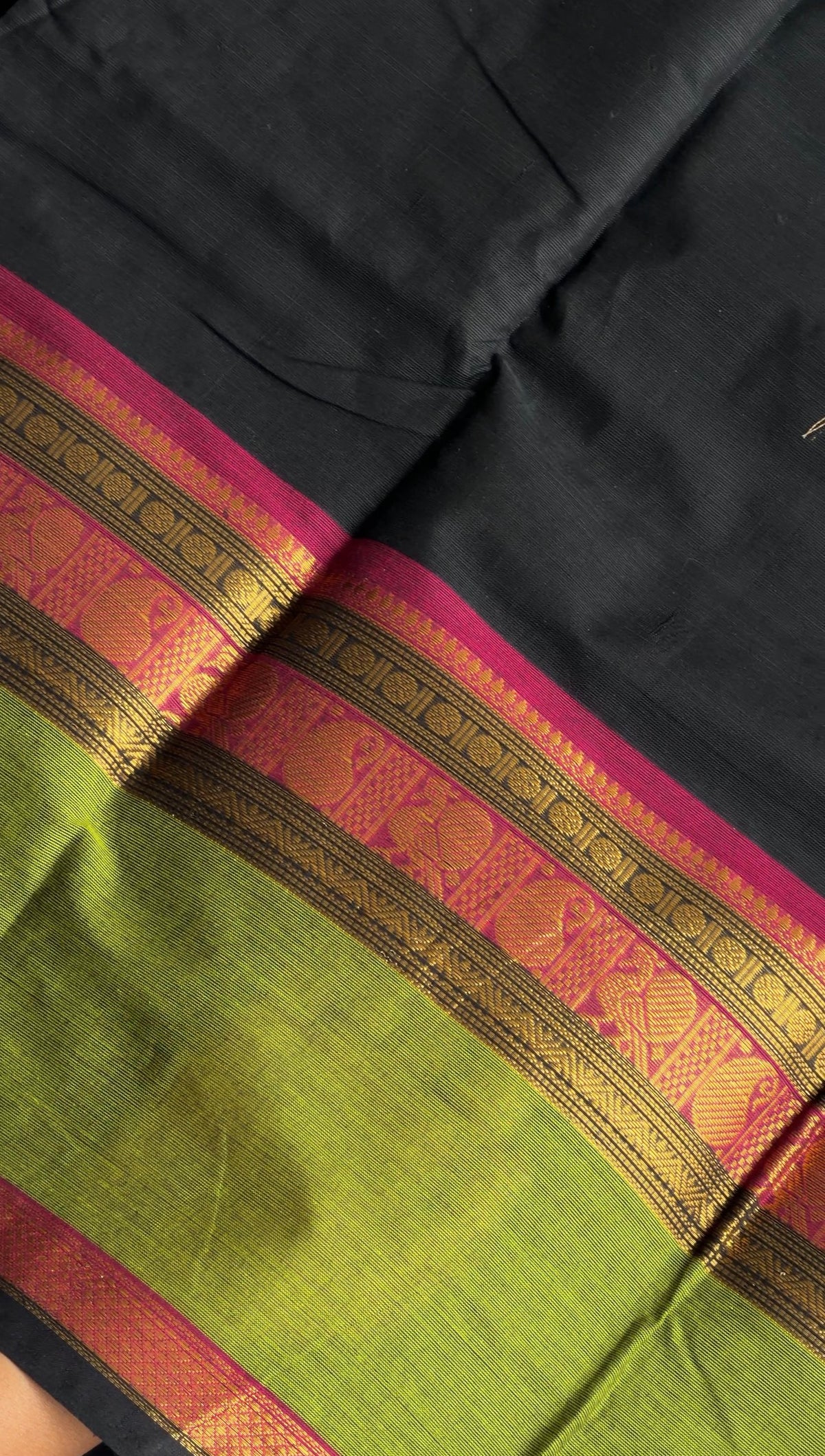 Black 120 count kanchi cotton - TN433