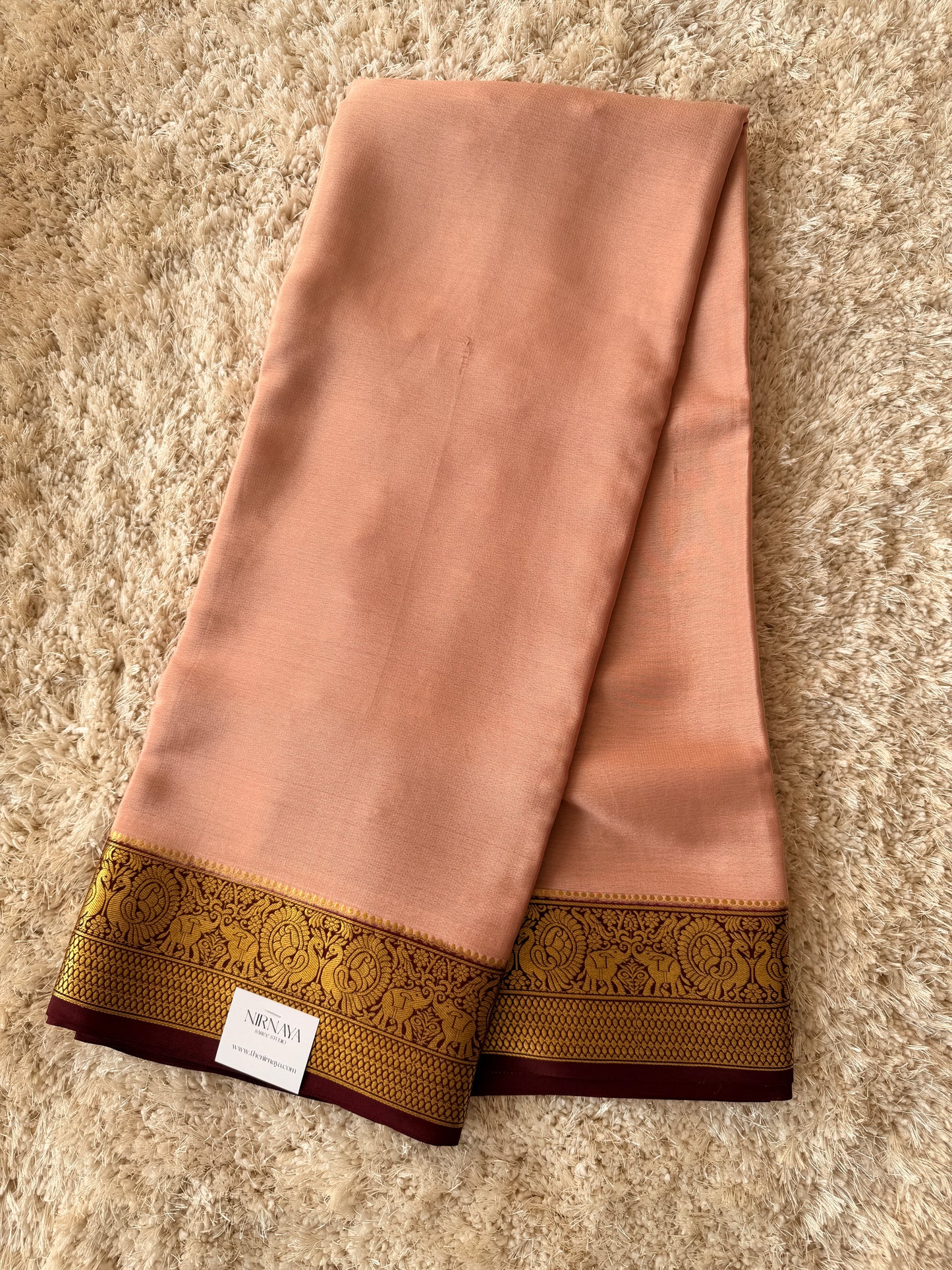 Peach & Maroon - Partly Pallu TN-281
