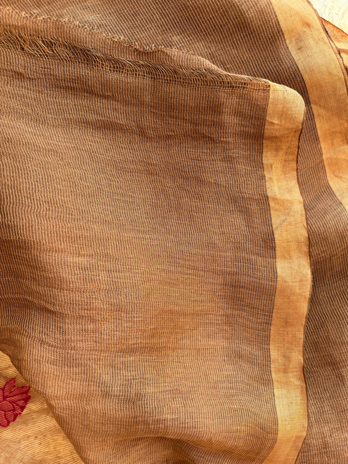Silk Linen Jamdani Saree - TN287