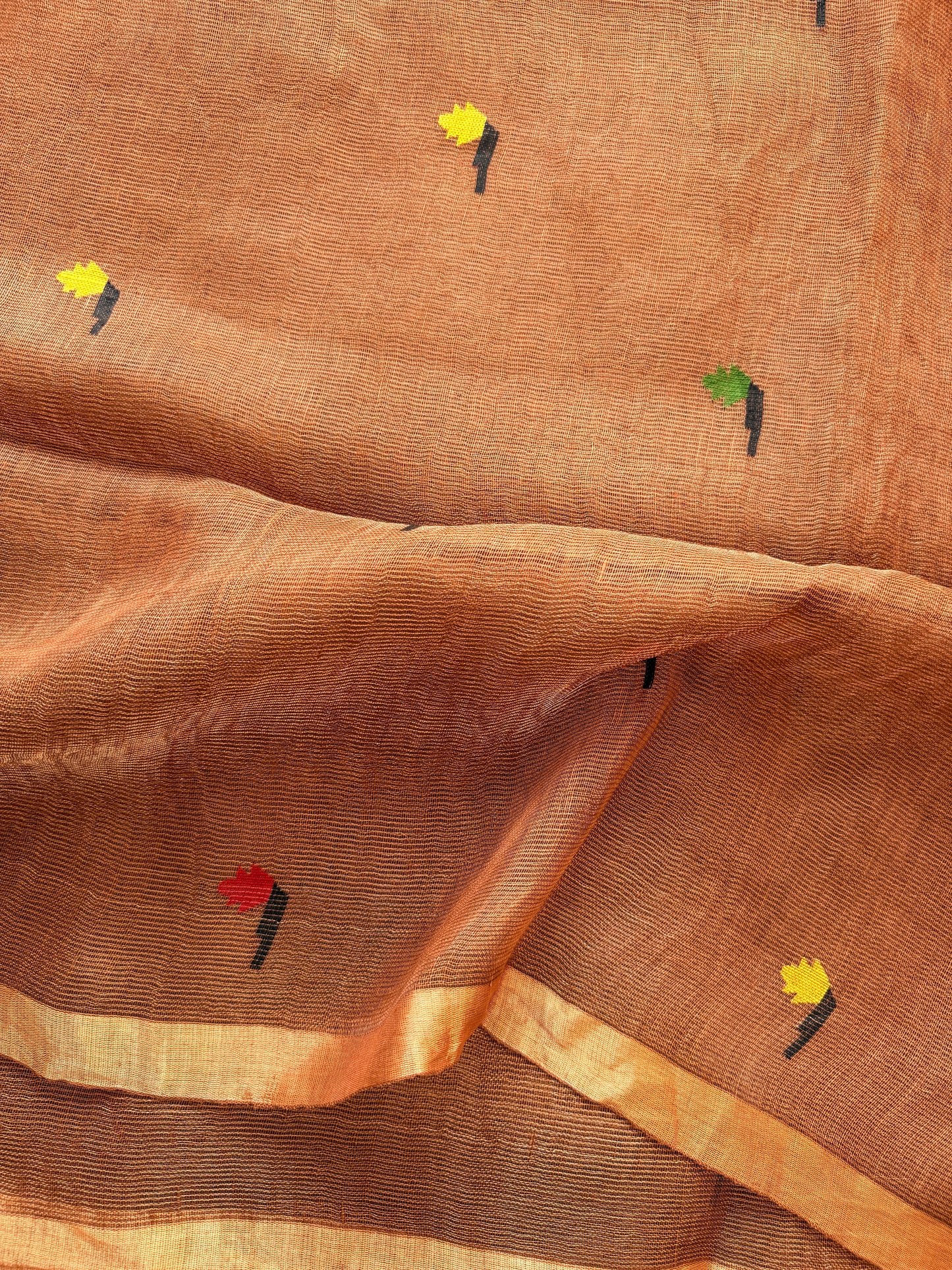 Silk Linen Jamdani Saree - TN277