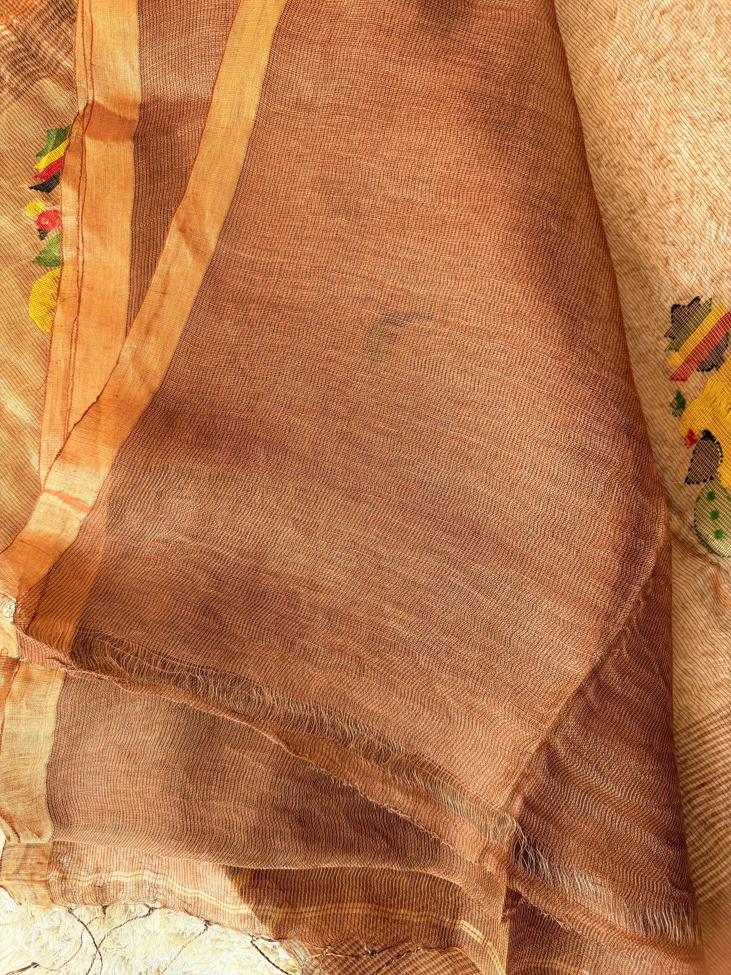 Silk Linen Jamdani Saree - TN277