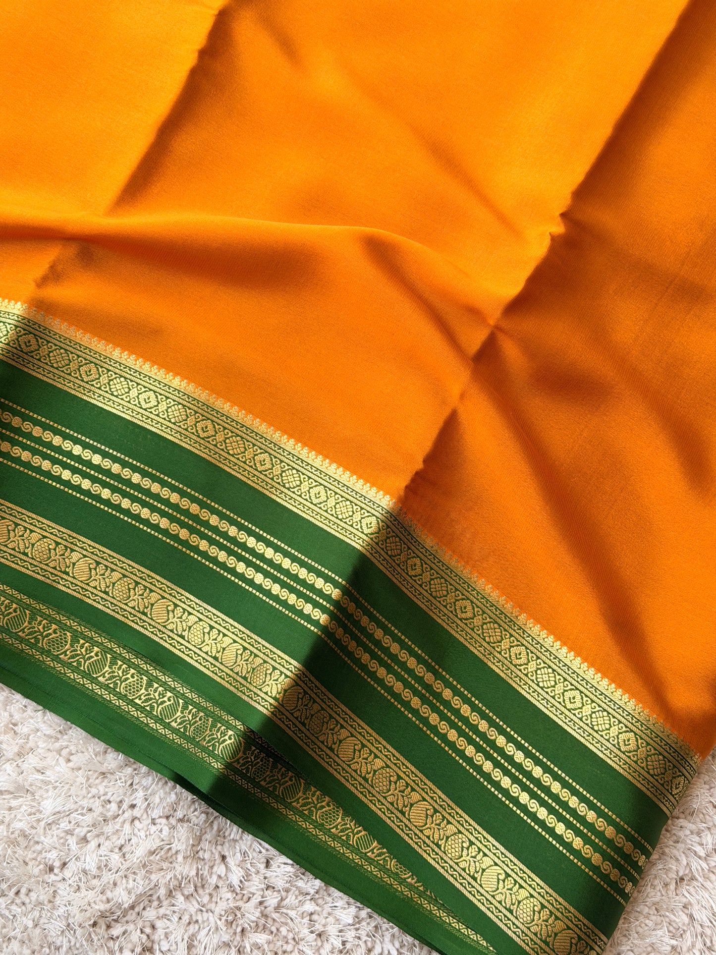 Yellow & Green - Partly Pallu - TN205