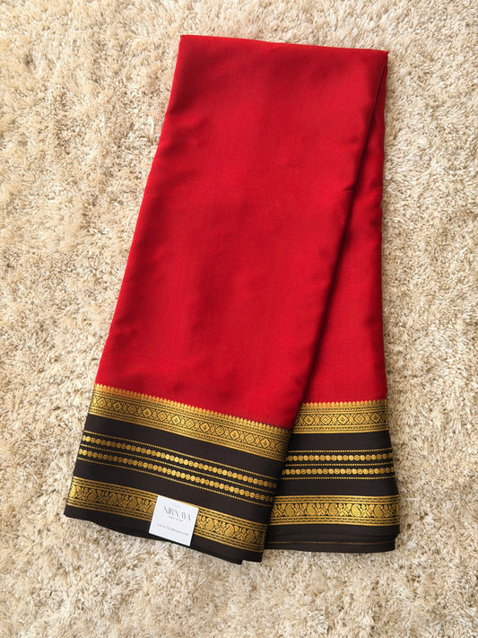 Red & Black - Partly Pallu - TN208