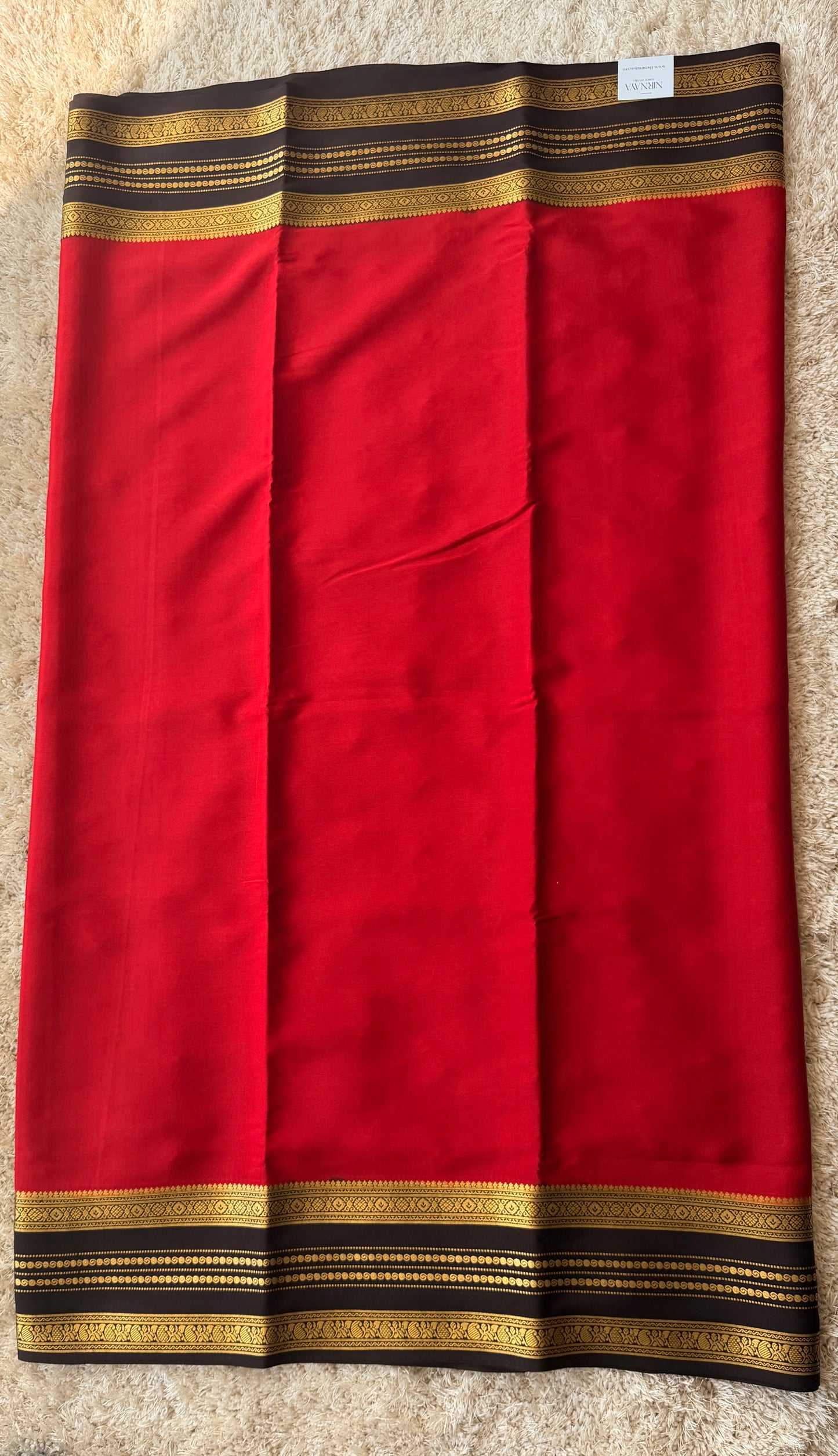 Red & Black - Partly Pallu - TN208
