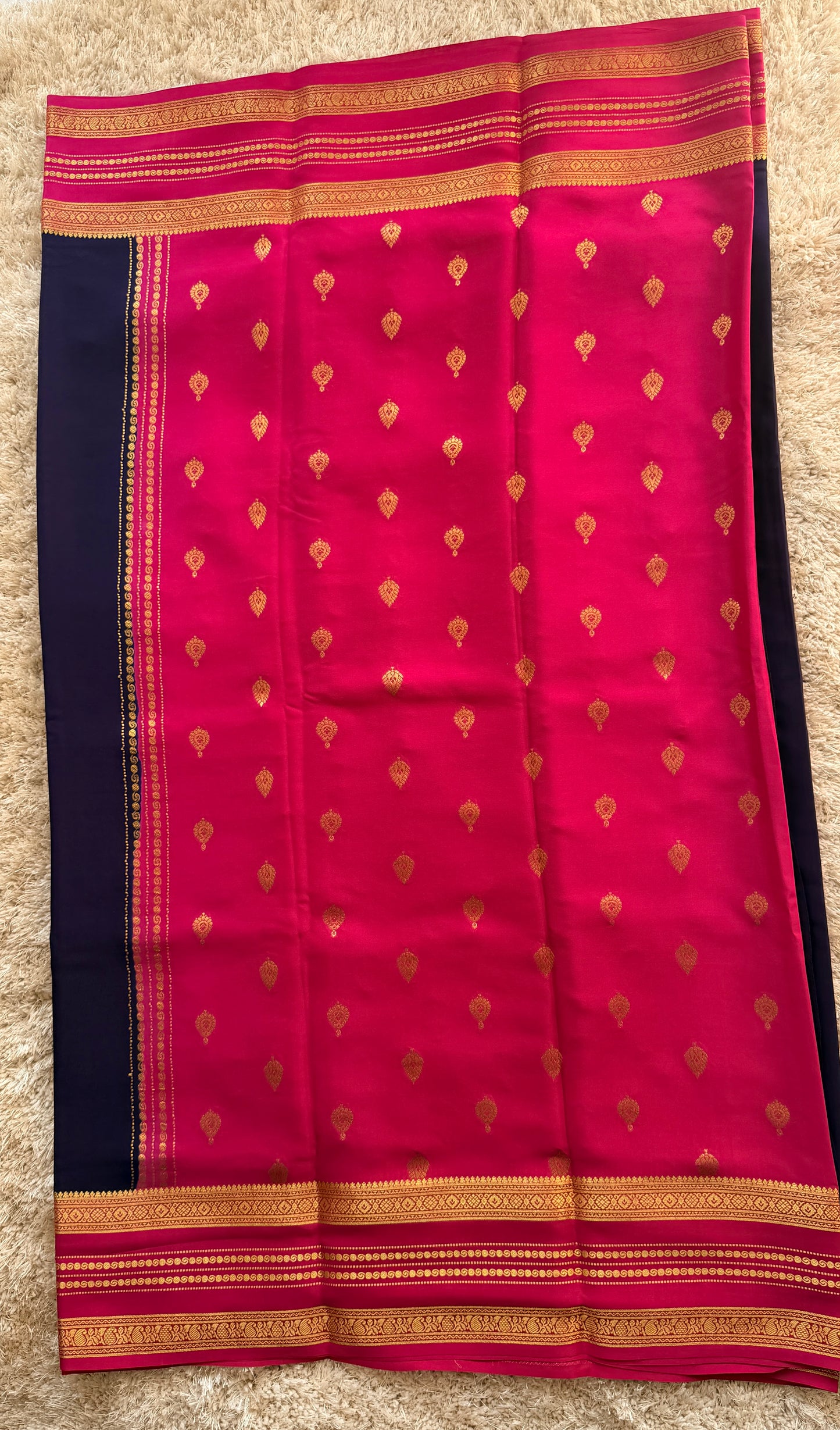 Navy Blue & Pink