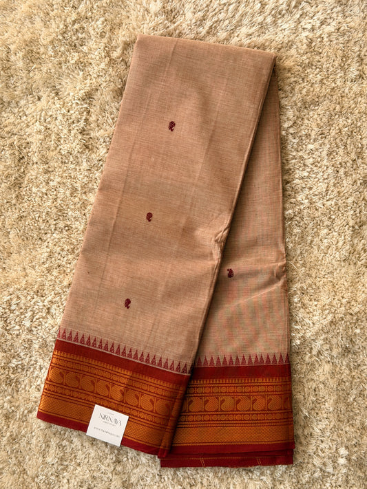 Cream with Red Border - TN055