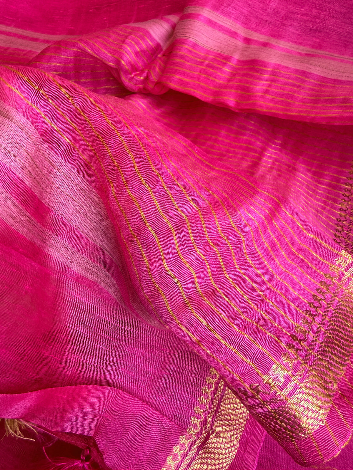 Pink Pure Linen Sare - TN340