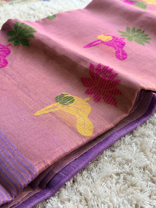 Silk Linen Jamdhani (lavender) - TN420