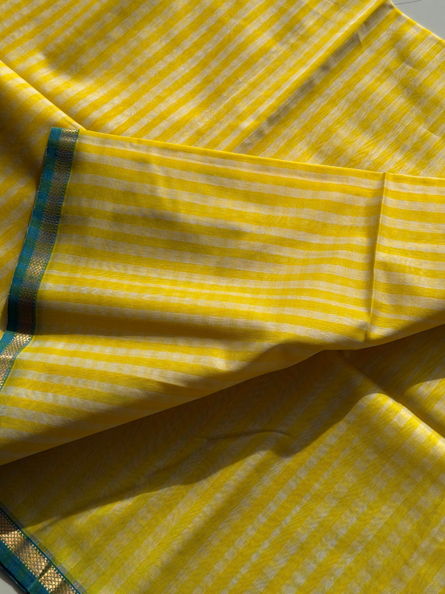 Handloom Maheshwari Yellow- TN343