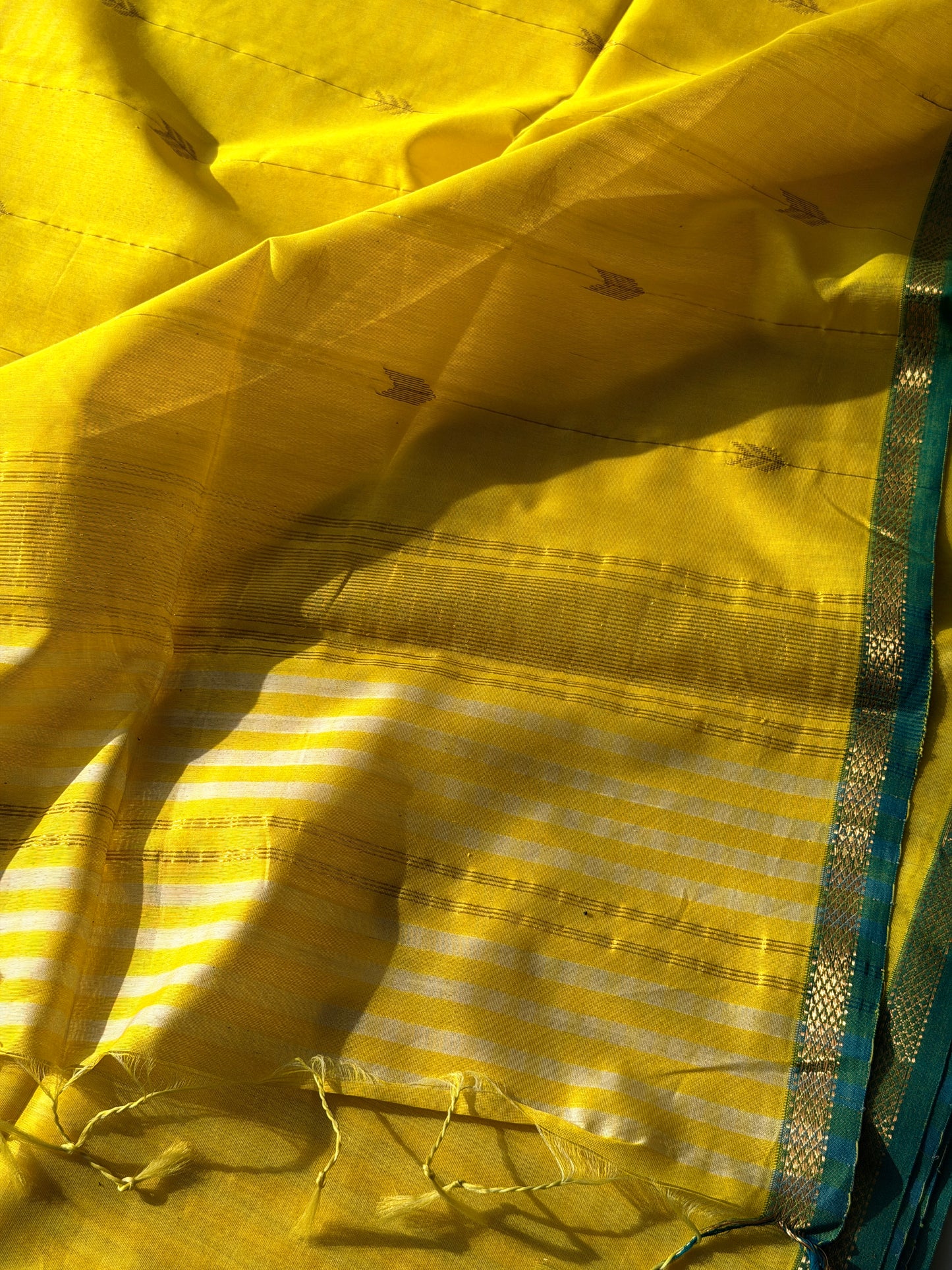 Handloom Maheshwari Yellow- TN343