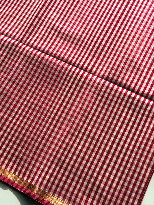 Handloom Maheshwari Pink - TN342