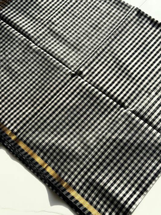 Handloom Maheshwari Black - TN341