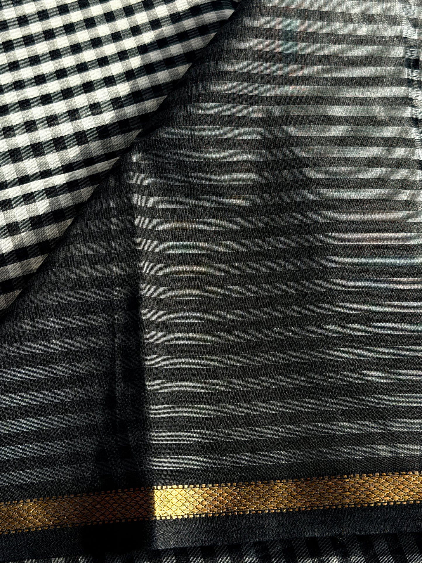 Handloom Maheshwari Black - TN341