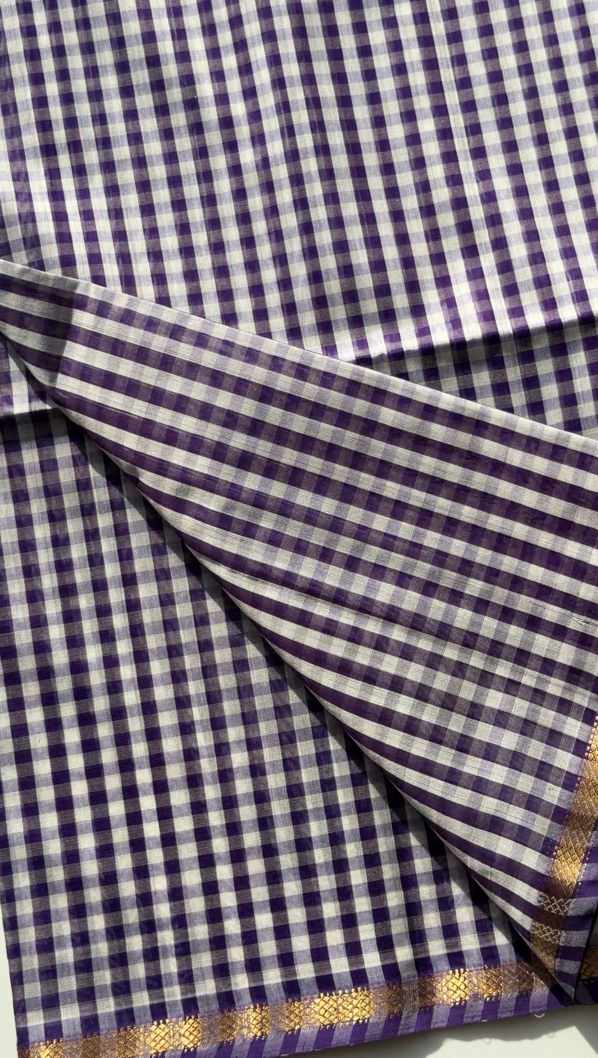 Handloom Maheshwari Purple - TN344
