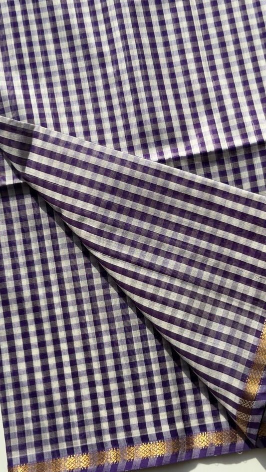 Handloom Maheshwari Purple - TN344