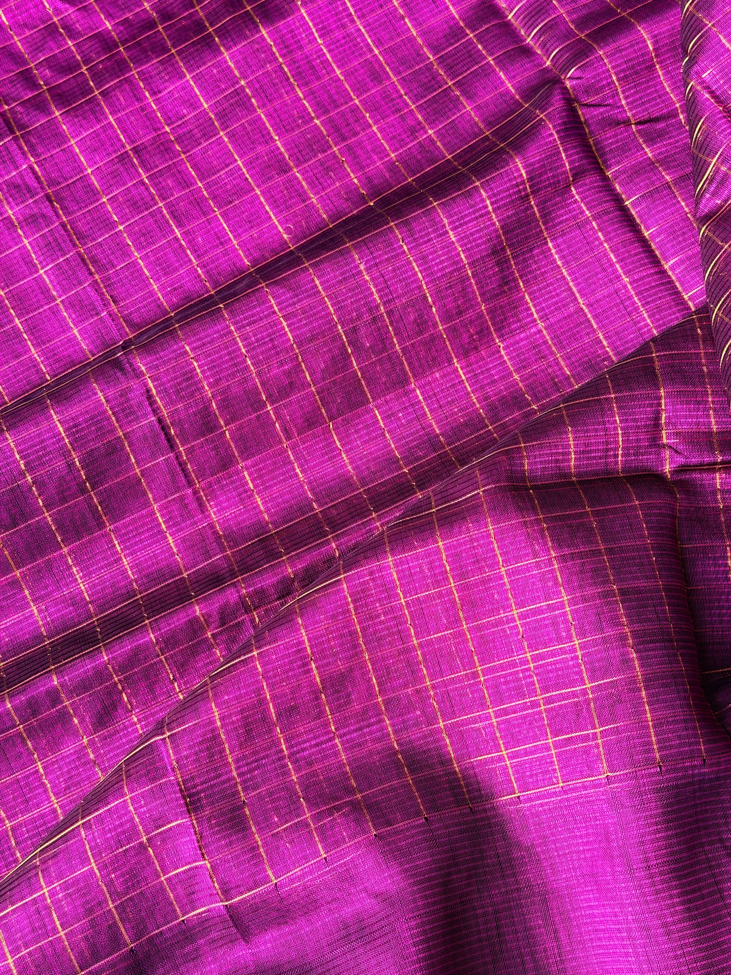 Handwoven Mangalagiri Pattu (Magenta) - TN346